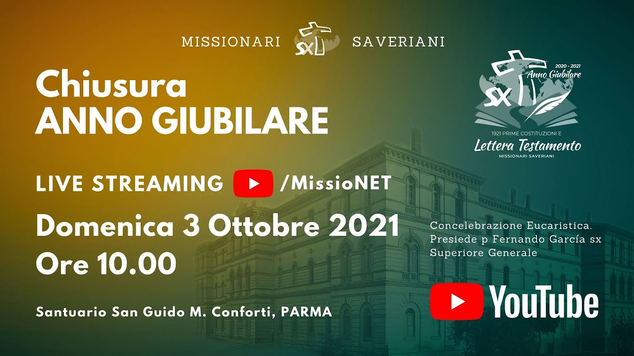 LIVE : CHIUSURA DELL'ANNO GIUBILARE - CASA MADRE (PARMA)
