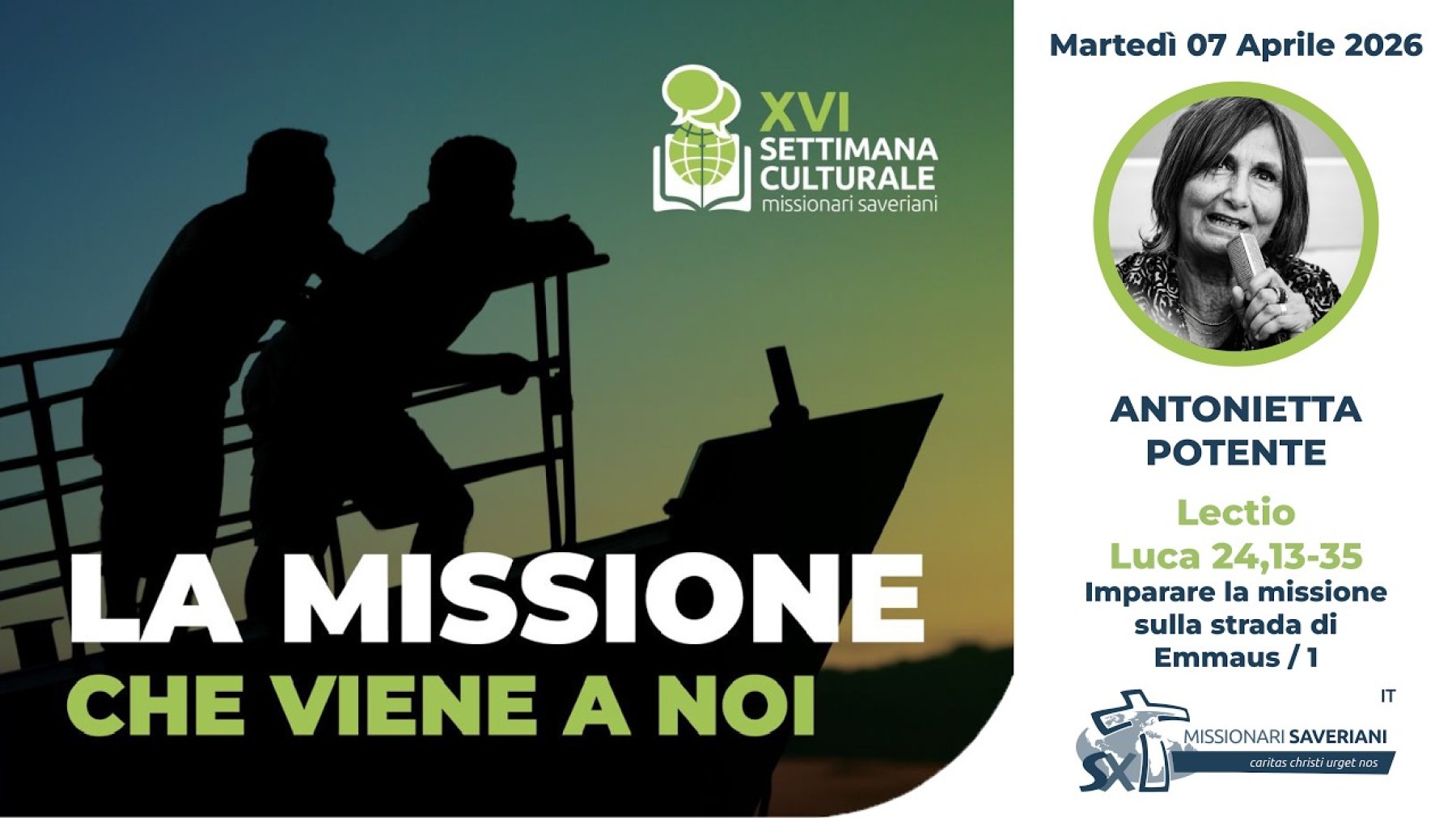 Antonietta Potente | Imparare la missione sulla strada di Emmaus (XVI Settimana Culturale)
