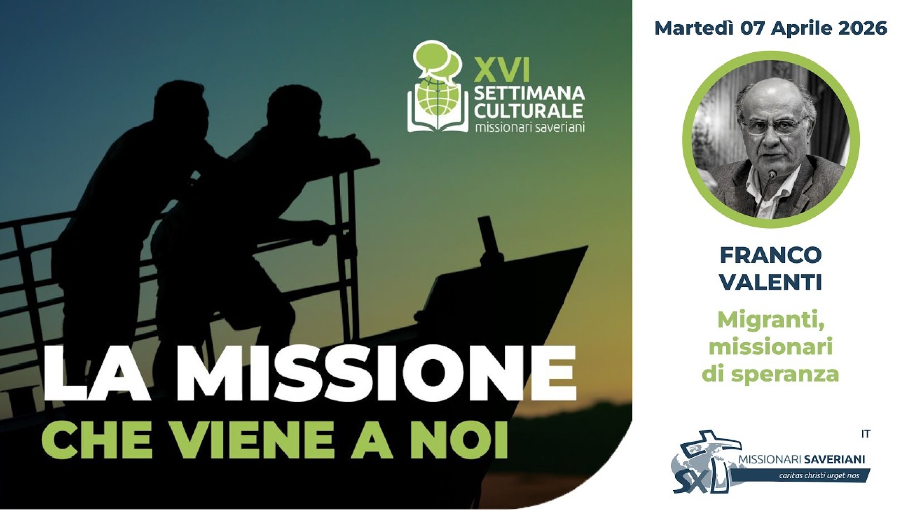 Franco Valenti | Migranti, missionari di speranza (XVI Settimana Culturale)